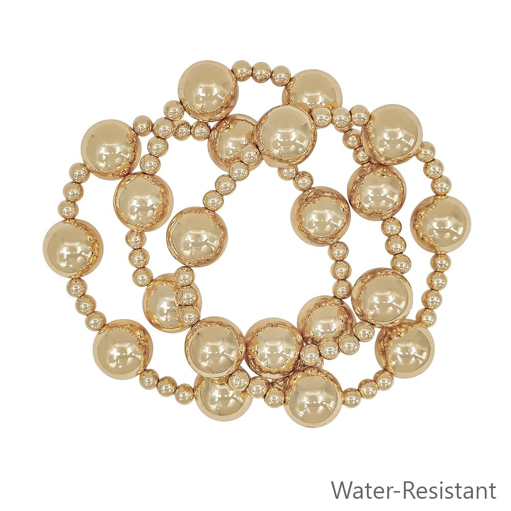 The Veronica 3 pc Bracelet Set (Gold)