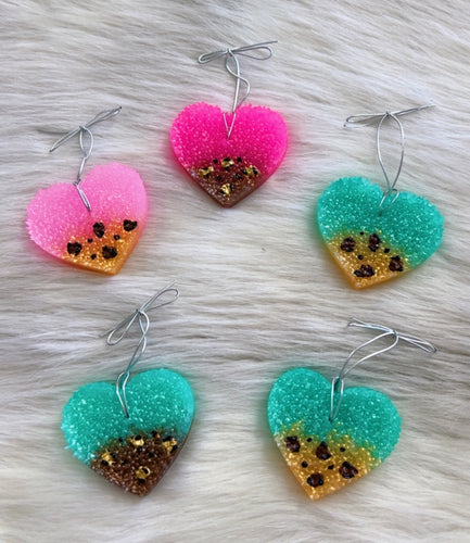 Leopard Heart Car Freshie