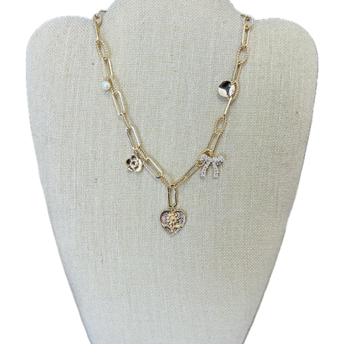 The Flower and Heart Charm