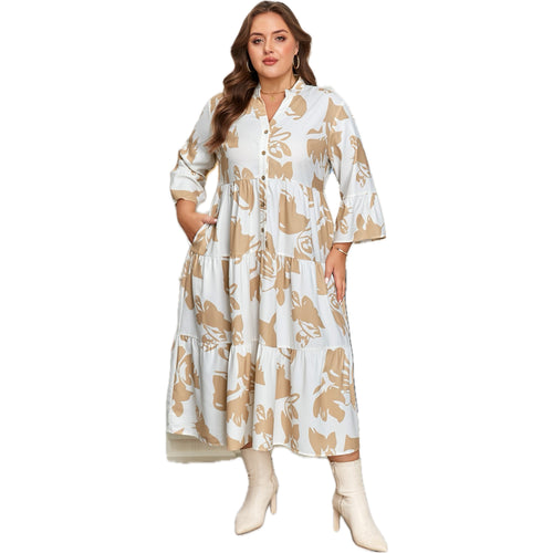 Ruffle Sleeve Dress (Plus Size)