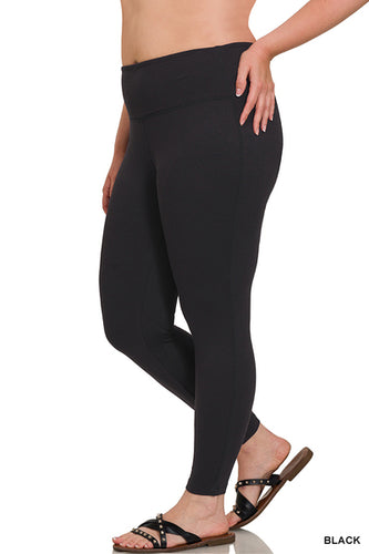 Brushed Microfiber Leggings (Plus Size)
