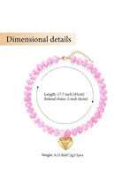 Load image into Gallery viewer, Large Colorful Bead Heart Necklace