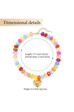 Load image into Gallery viewer, Large Colorful Bead Heart Necklace