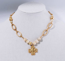 Load image into Gallery viewer, Hammered Cross Necklace