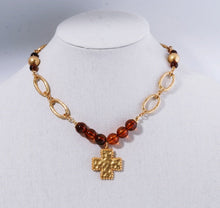 Load image into Gallery viewer, Hammered Cross Necklace
