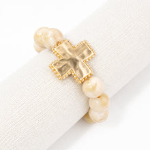 Load image into Gallery viewer, Hammered Cross Bracelet