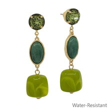 Load image into Gallery viewer, Crystal and Resin Earrings