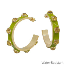 Load image into Gallery viewer, Epoxy Hoop Earrings