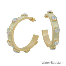 Load image into Gallery viewer, Epoxy Hoop Earrings