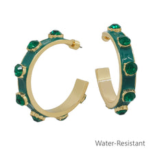 Load image into Gallery viewer, Epoxy Hoop Earrings