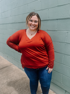 Sally V-neck Long Sleeve Top
